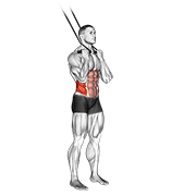 Band Standing Twisting Crunch demonstration animation