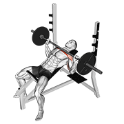 Barbell Incline Bench Press demonstration animation