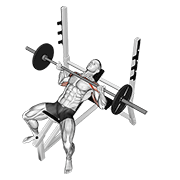 Barbell Reverse Grip Incline Bench Press demonstration animation