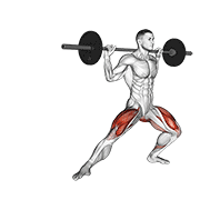 Barbell Side Split Squat demonstration animation