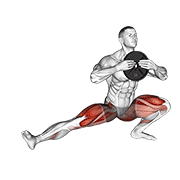 Cossack Squat demonstration animation