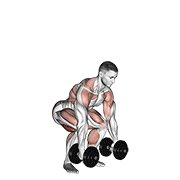 Dumbbell Clean demonstration animation