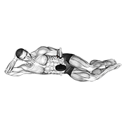 Dumbbell Lying Pronation On Floor demonstration animation