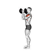 Dumbbell Scott Press demonstration animation