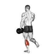 Dumbbell Single Leg Calf Raise demonstration animation