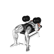 Dumbbell Twisting Bench Press demonstration animation