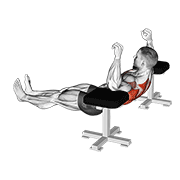 Elbow Lift Reverse Push Up demonstration animation