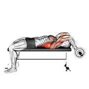 Ez Bar Lying Bent Arms Pullover demonstration animation