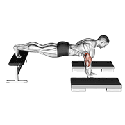 Incline Push Up Depth Jump demonstration animation