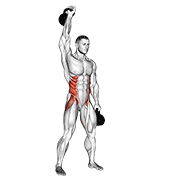 Kettlebell Double Windmill demonstration animation