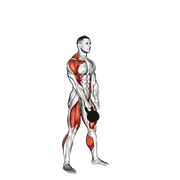 Kettlebell One Arm Snatch demonstration animation