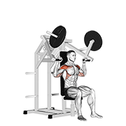 Lever Military Press demonstration animation
