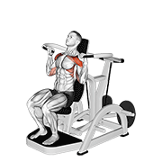 Lever Shoulder Press V3 demonstration animation