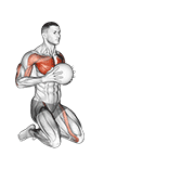 Medicine Ball Chest Push Single Response demonstration animation