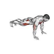 Push Up Inside Leg Kick demonstration animation