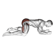 Rocking Frog Stretch demonstration animation