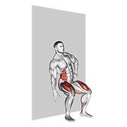 Seated Side Crunch Wall demonstration animation