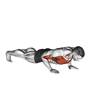 Shoulder Tap Pushup demonstration animation