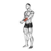 Side Wrist Pull Stretch demonstration animation