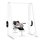 Smith Machine Decline Close Grip Bench Press demonstration animation