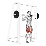 Smith Machine Squat demonstration animation