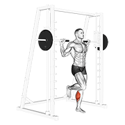 Smith One Leg Floor Calf Raise demonstration animation