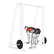Smith Reverse Grip Bent Over Row demonstration animation