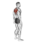 Upper Back Stretch demonstration animation