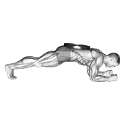 Weighted Front Plank demonstration animation